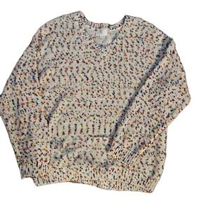 FSL Apparel Multicolor Dot‎ Confetti Sweater Women L